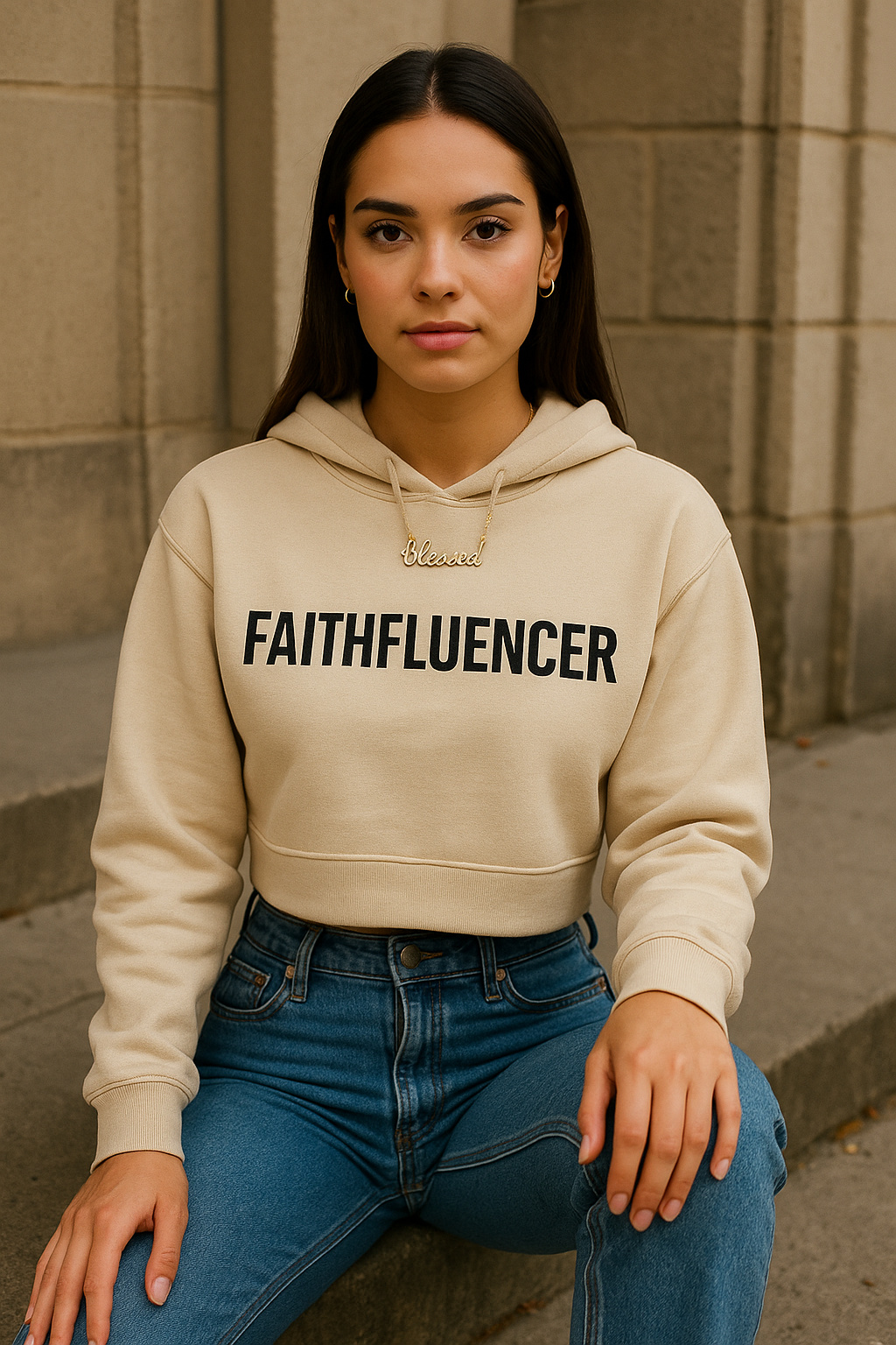 FAITHFLUENCER Women’s Cropped Hoodie