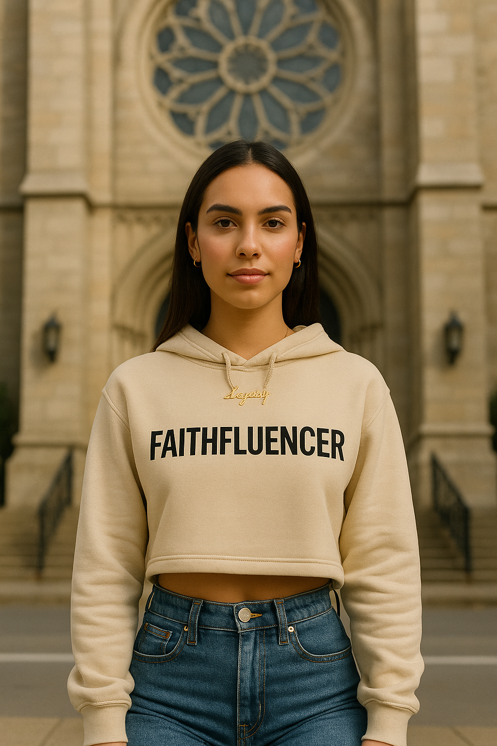 FAITHFLUENCER Women’s Cropped Hoodie